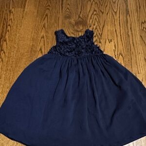 Carter's Navy Blue Kids Dress with floral Bodice